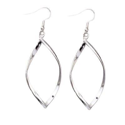 Zilveren oorbellen -twist- lange- Charme Bijoux