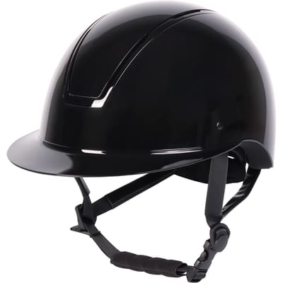 Harry's Horse Veiligheidscap Royal Glossy Black /Black - 52-54