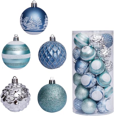 Grote Shatterproof Kerstballen Set van 30 - 6 cm Decoraties voor de Kerstboom, Duurzaam en Kleurrijk
