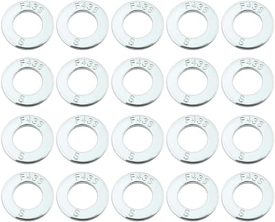 Dailygoods- Platte Wasmachines 20 Stuks - Extra Dikke - Zink Geel - Staal 38-45HRC - Voor Industriële Hardware - Bevestiging en Versterking - Bevestigingsschijf