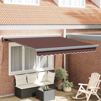 vidaXL - Luifel - handmatig - uittrekbaar - 300x250 - cm - bruin