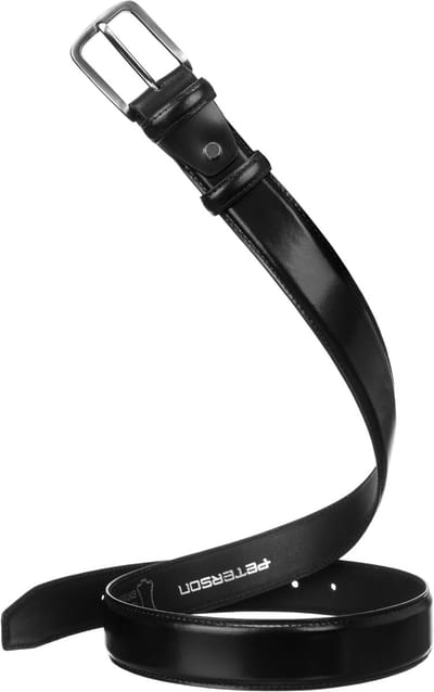 Leren heren riem PTN PM-14-125-SPL-6912 Zwart