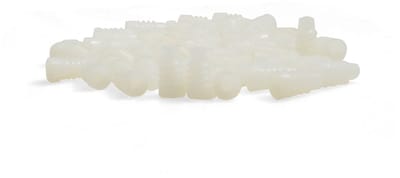Allecto - Carpet socket - 50 x carpet holders - Ø 8 mm - Wit - Voor trapbekleding - Handig en duurzaam