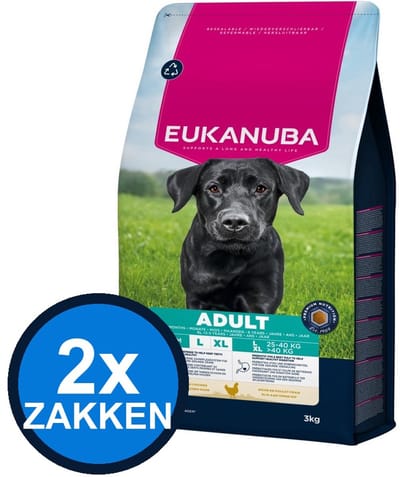 2x Eukanuba - Life Care Dog Adult Large Chicken - Hondenvoer Droogvoer - 3 kg