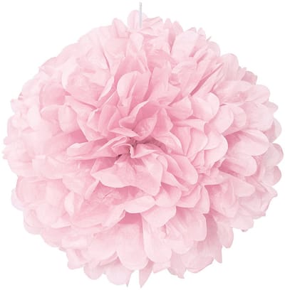 UNIQUE - Roze papieren pompon 40 cm, decoratieve bal