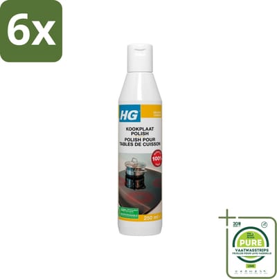 HG Kookplaat Polish 250 ml - Voordeelverpakking - 6 stuks - Kookplaat reiniger - Keramische kookplaat