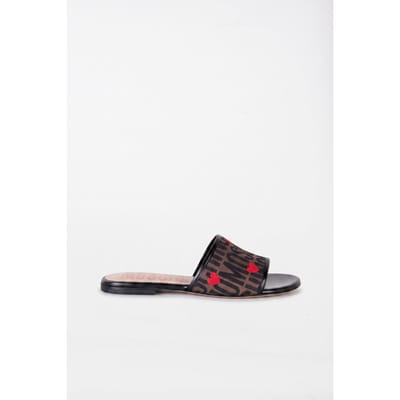 Moschino Leather Sandals Brown Maat: 36 | Sandalen Outlet | Dames | Zwart