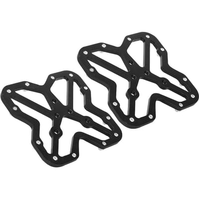 1 Paar Aluminiumlegering Fiets Grote Cliploze Pedaal Platform Adapters voor SPD Zwart zwart