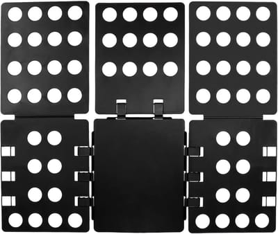 Wasserij Vouwplank - Kleding Vouwhulp - Kleding Snel Vouwen - Ruimtebesparend Ontwerp - 20x15x2 cm - Zwart