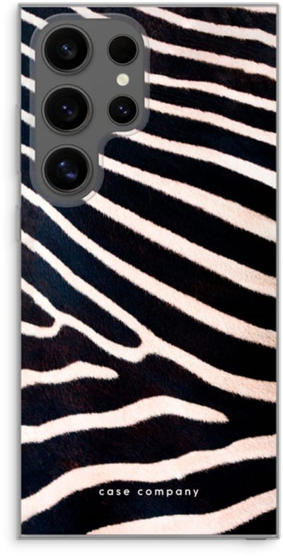 Case Company® - Hoesje geschikt voor Samsung Galaxy S24 Ultra hoesje - Zebra - Soft Cover Telefoonhoesje - Bescherming aan alle Kanten en Schermrand