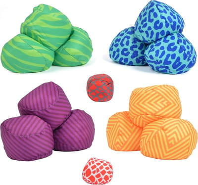 Jeu de Boules Set - Bocce Petanque - Buiten Spelen - Zachte Ballen - Inclusief Tas - Lijnen Animal Print