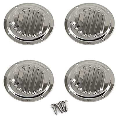 Ronde RVS Ventilatie Grille Ø4 Inch - Circulaire Vent Cover (Set van 4)