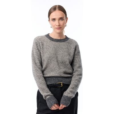 Knitted Nine Pullover Antra Maat: L | Gebreide Truien Outlet | Dames | Grijs
