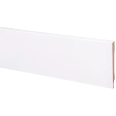 Baseline Muurplint Budget Cubic - Wit - Mdf - Folie - 240cm - 14x120mm