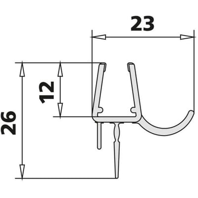 Kermi Pasa replacement set sealing strips horizontal 3249 to PX pentagon with fixed panels 2534062