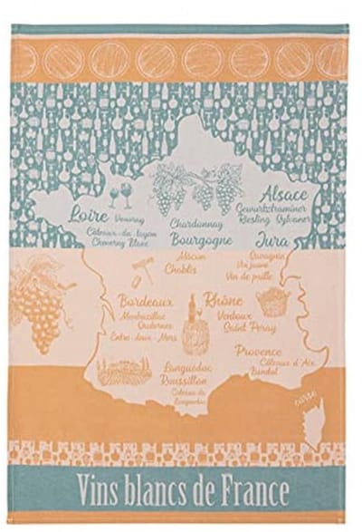 Theedoek Jacquard-katoen Wijnwit - Franse Wijntuinen