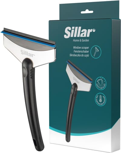 Sillar Ijskrabber voor de auto - met wisser- ergonomische - voor het verwijderen van sneeuw en ijs - glaskrabber - 245×140×30 mm