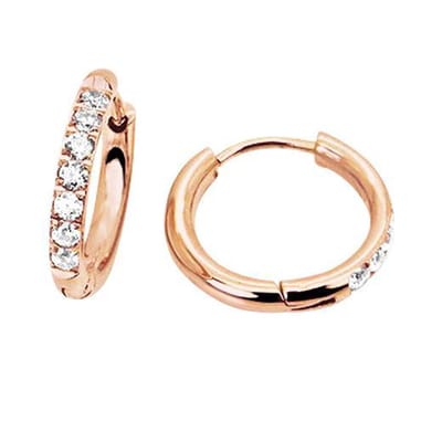 Amanto Oorbellen Davion Rosé - 316L Staal Rosé - 2.5mm - ∅17mm