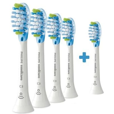 Philips Sonicare Premium Plaque Defence C3 – Opzetborstels voor Elektrische Tandenborstel – Wit – Verpakking van 5 - Tandplakverwijdering - HX9045/87
