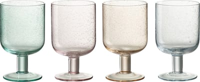 J-Line wijnglas Tommy - glas - mix - 4 stuks