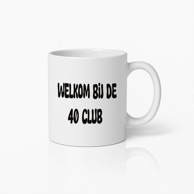 Welkom Bij De 40 Club Mok - Grappig 40e Verjaardagscadeau Keramische Koffiemok - 330ml