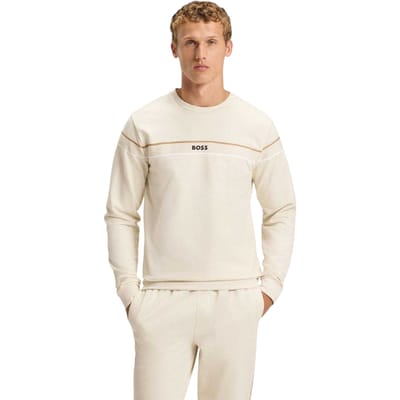 Boss Katoenen sweater heren (Wit)