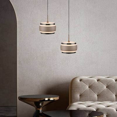 LED hanglamp PURE Falling Rings, brons Ø 13 cm, CCT