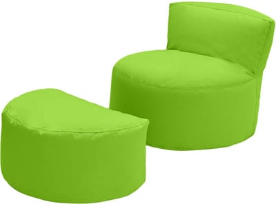 JGS ® Veelzijdige Kinderzitzak met Voetenbank voor Binnen en Buiten, Ergonomisch en Waterbestendig