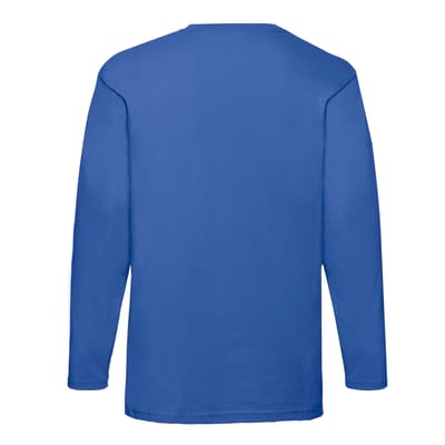 Fruit of the Loom Unisex Adult Valueweight Effen T-shirt met lange mouwen (Koningsblauw)