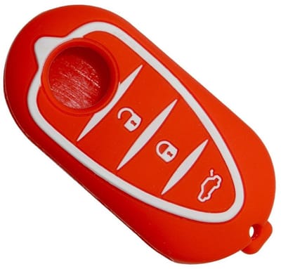 Dailygoody - Siliconen Auto Toetsenbord Cover - Bescherming - Rood - Comfortabele Grip - Geschikt voor Alfa Romeo - Perfecte Pasvorm