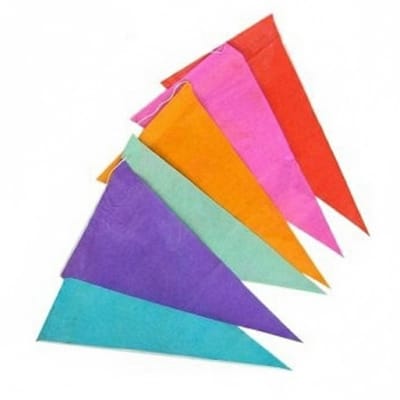 Boland feestvlaggetjes - Papier - vlaggenlijn multi kleuren - 10 meter - Feestversiering - Slingers