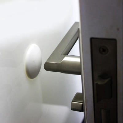 CHPN - Deurstopper - Deurbeschermer - Deurstop - Zelfklevend - Wit - Stootstop - 2 stuks - Stootrubber - Muurbeschermer - Siliconen - Rondjes