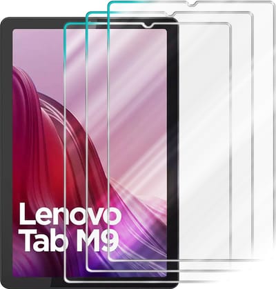 Cadorabo 3x Screenprotector geschikt voor Lenovo Tab M9 - Beschermende Pantser Film in - Getemperd (Tempered) Display beschermend glas in 9H hardheid met 3D Touch