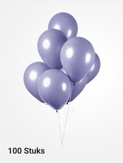 100 x Lavendel Ballonnen 100% biologisch afbreekbaar , 30 cm doorsnee, Carnaval, Voetbal, Verjaardag, Themafeest, Versiering