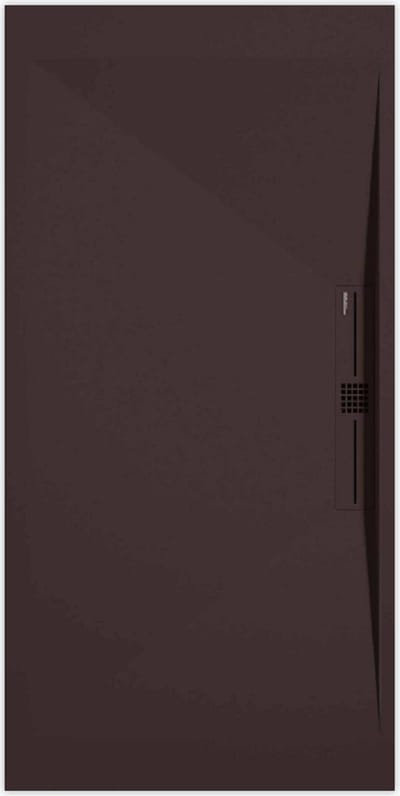 Sanifun douchebak Stone Side Chocolate Smooth 900 x 800 P