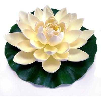 10/17/28/40/60cm Lotus Kunstbloem Drijvende Nep Lotusplant Levensechte Waterlelie Micro Landschap voor Vijver Tuindecoratie