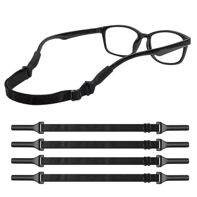 Dailygoody - verstelbare brillenriem - antislip sportbrillenhouder - elastische siliconen zonnebrilband - zwart - brillenhouder voor mannen vrouwen ti...