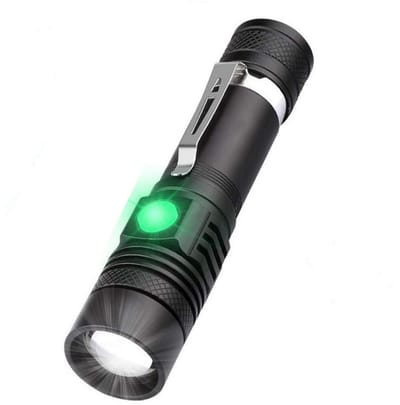 TOVBMUP Oplaadbare zaklamp - LED zaklamp - Zaklamp - Superhelder, waterdicht, zoombaar - Met clip - 4 standen