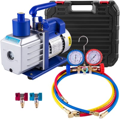 VEVOR VacuüMpomp Vacuumpomp Airco 4.8CFM VacuüMpomp Hvac Koeling R22 R134a R410a A/C Heavy Duty 4 Slangen