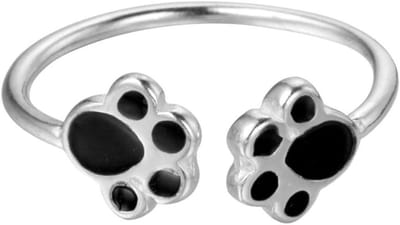 JGS Premium - Damesringen Puppy Hondenpoot Ontwerp 925 Zilveren Ring - Vrouwen Meisjes Sieraden Luxe Accessoires