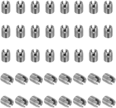 SnelShoppen - 40 Stuks M3*M5*6mm Zelftappende Schroef Invoegstukken - RVS Draad Inserts - Perfect voor Huishoudelijke Apparaten, Bouwmachines, en Meer