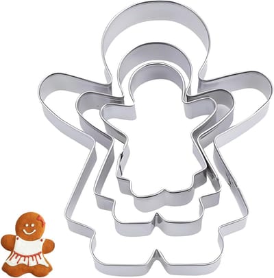 Set van 3 Rvs Koekjesuitsteekvormen voor Peperkoekmannetjes - Perfect voor Valentijnsdag, Verjaardagen en Kerstmis