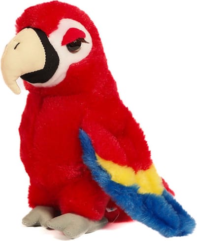 PIA Soft Toys Pluche Knuffeldier Papegaai Rood - 24cm