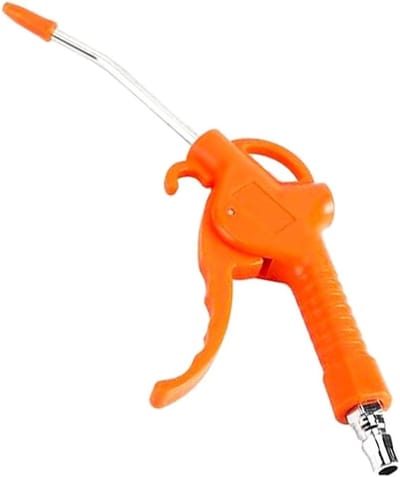 Bladblazer Reiniger - Luchtpistool - Stof Verwijderen - Krasvrije Mondstuk - 12.5cm RVS Slang - Grijs