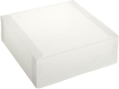 Geschenkdoos kunststof, frosted kunststof, formaat 15x15x5cm White frosted (10 stuks)