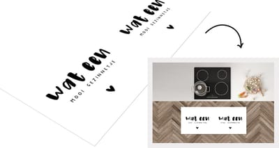 Keukenloper - Loper keuken - Wat een gezinnetje - Spreuken - Quotes - Baby - 120x50 cm - Keukenloper vinyl