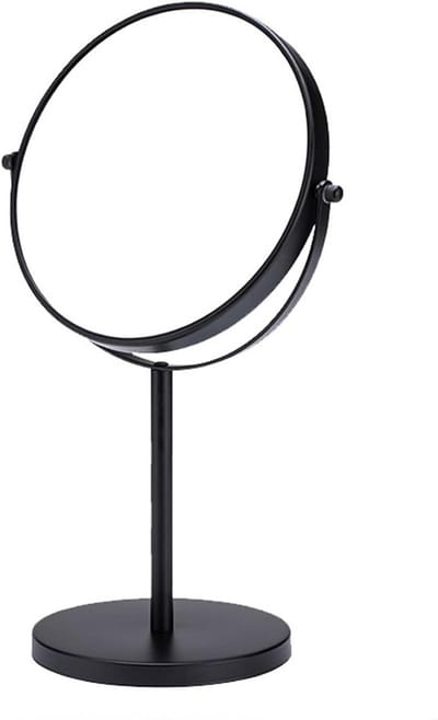 Tafelblad spiegel - Cosmetische spiegel - Make-up aanbrengen - 360 graden draaibaar - 8 inch - Zwart
