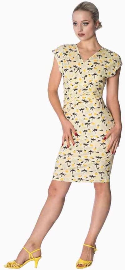 Dancing Days - PALM SHADE CROSS OVER Kokerjurk - 3XL - Creme