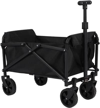 Vouwbare Camping Trolley met Wielen, Stevige Draagbare Kar voor Buitenactiviteiten, Perfect voor Kamperen, Strand, Picknick en Winkelen