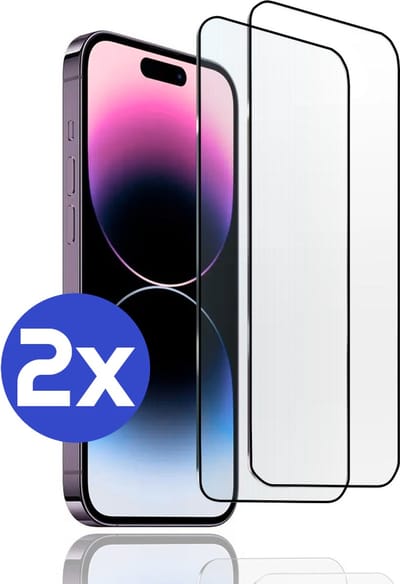ArmorDrop Full Guard Screenprotector Geschikt Voor iPhone 14 Pro - Gehard Glas - 2 Stuks
